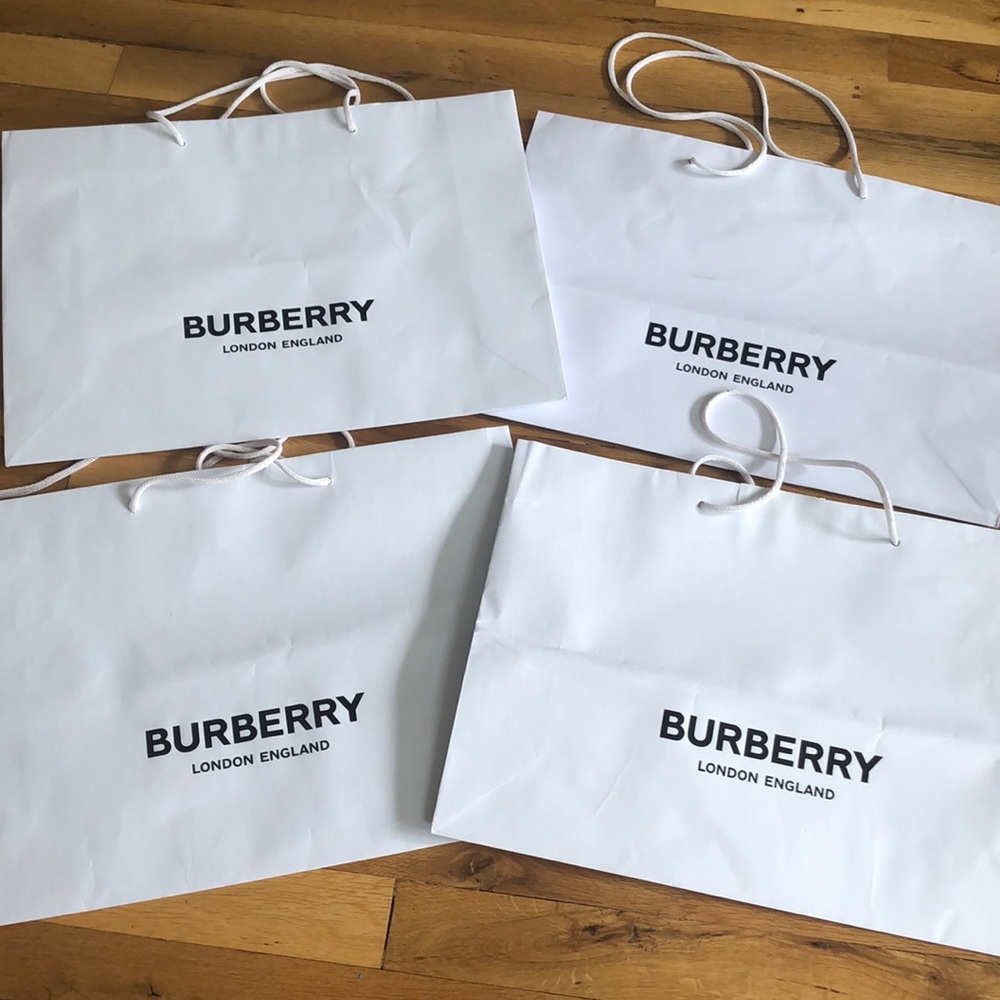 Set of 4 Burberry Shopping bags